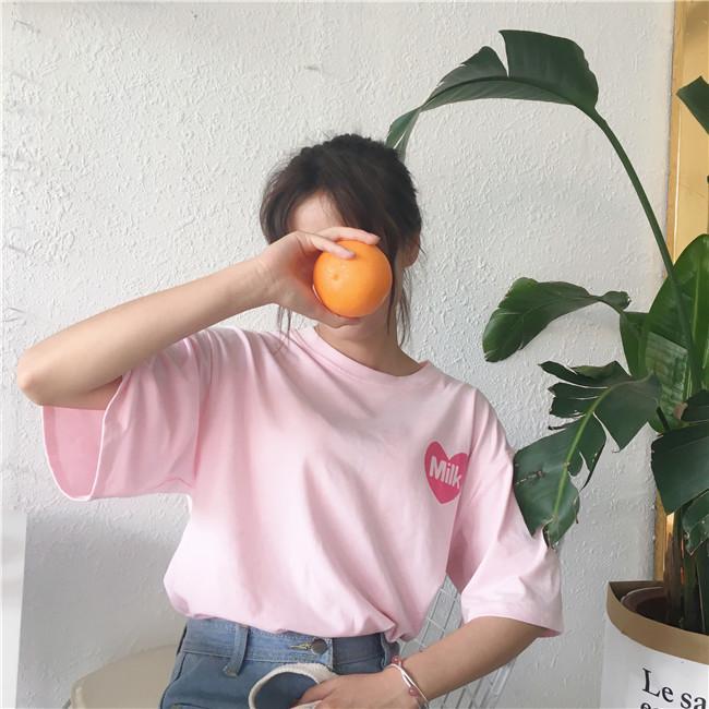 itGirl Shop JUICY LEMONADE BACK PRINT PINK OVERSIZED AESTHETIC KAWAII T-SHIRT