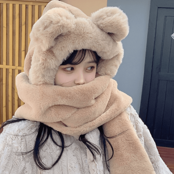 itGirl Shop - Aesthetic Clothing -Kawaii Fluffy Bear Ears Hat And