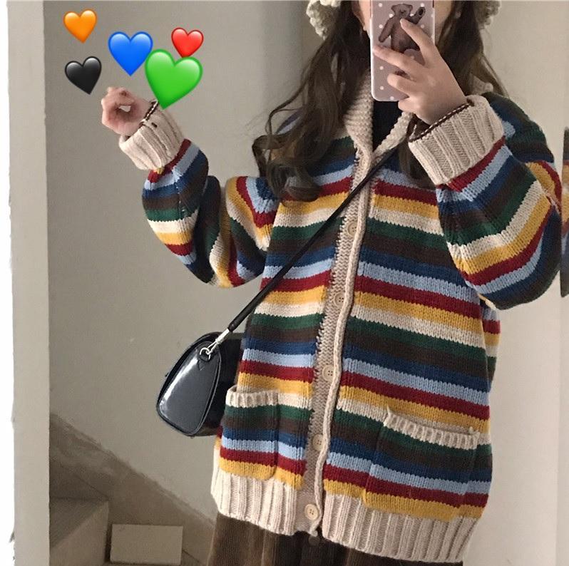 Vintage rainbow cardigan on sale