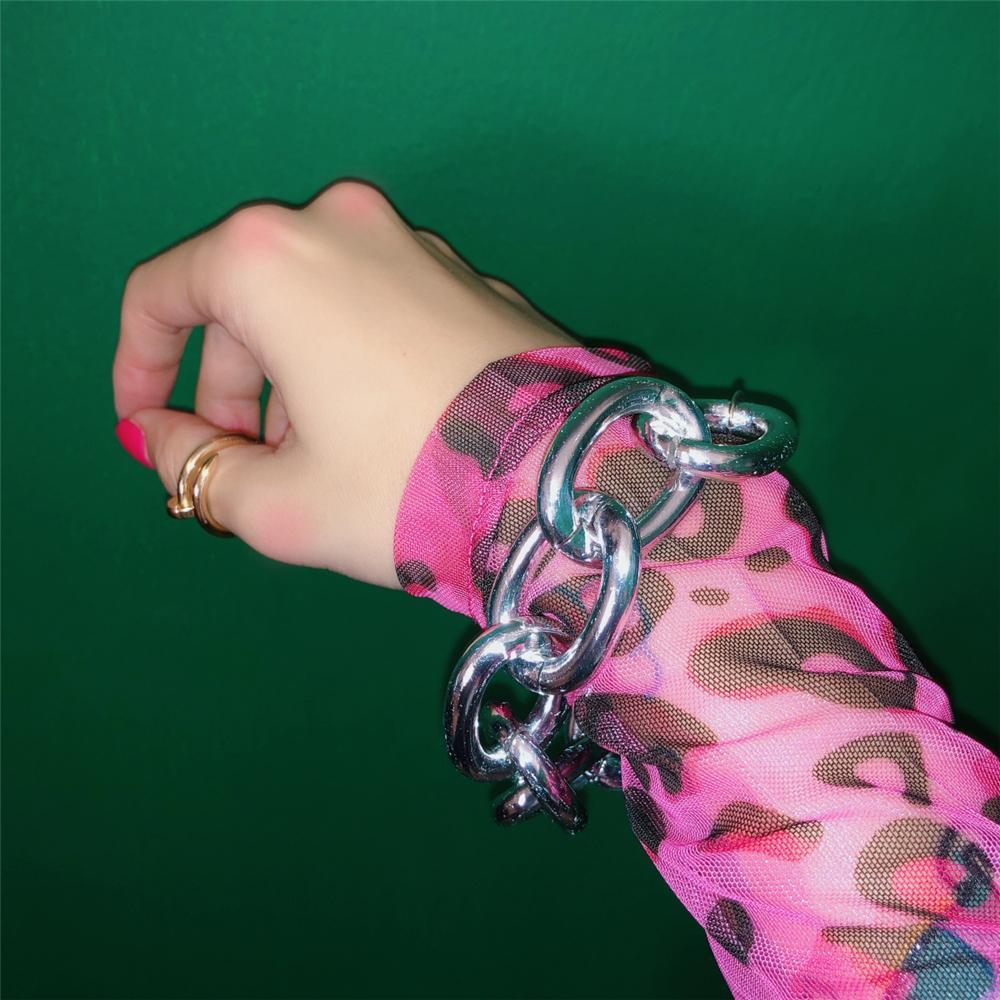 Kpop Thick Silver Chain Ckoker Necklace + Bracelet