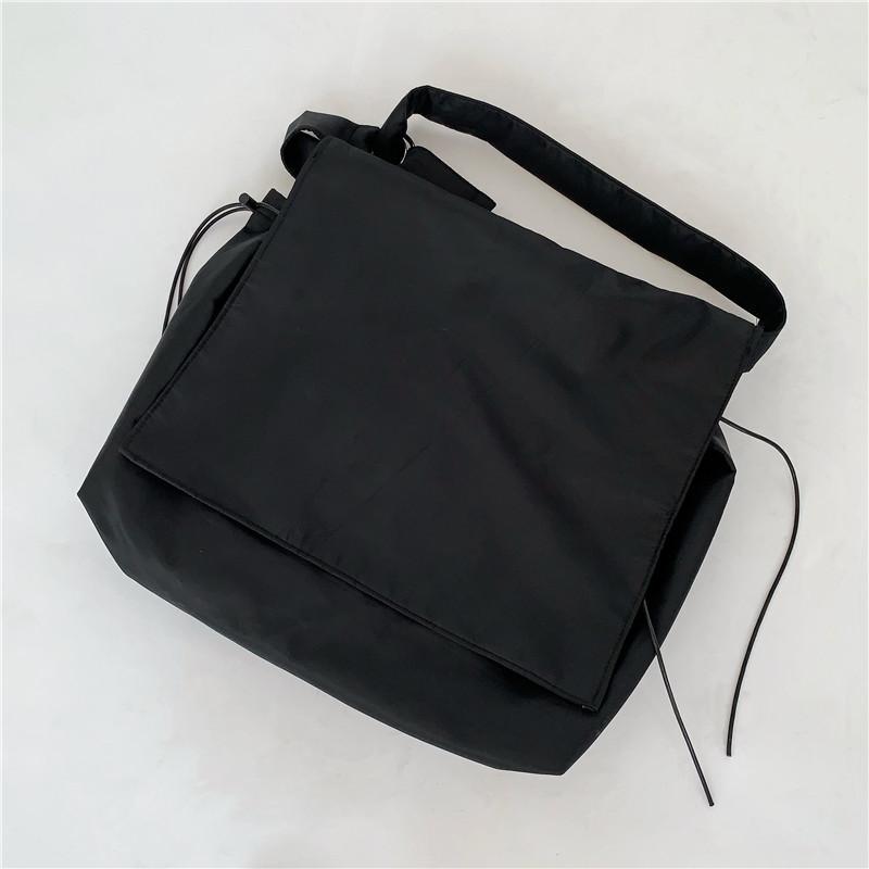 Large Nylon Aesthetic Solid Color Messenger Bag