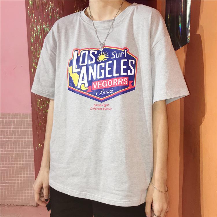 Oversized Los Angeles Print T-shirt