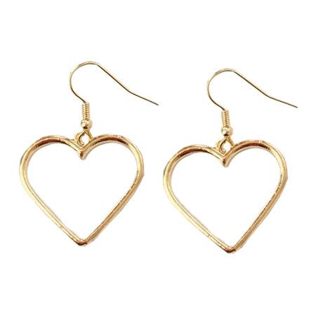 itGirl Shop METALLIC VINTAGE HEART EARRINGS