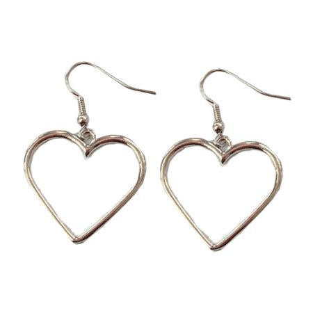 itGirl Shop METALLIC VINTAGE HEART EARRINGS