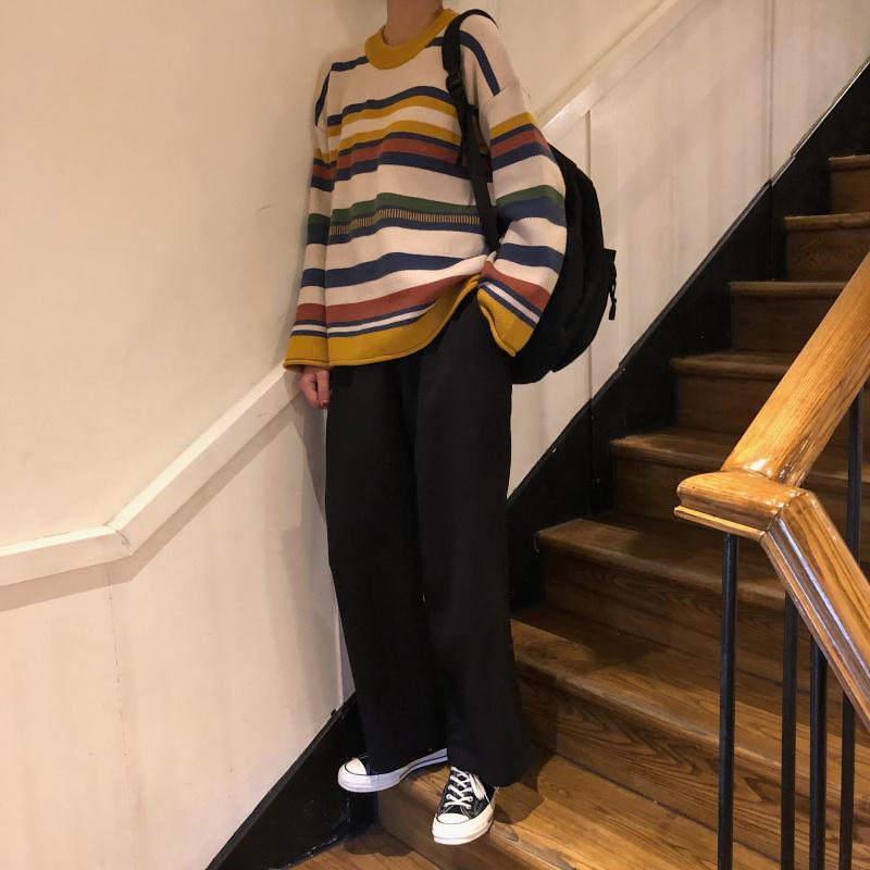 itGirl Shop - Aesthetic Clothing -Oversized 90S Contrast Stripes