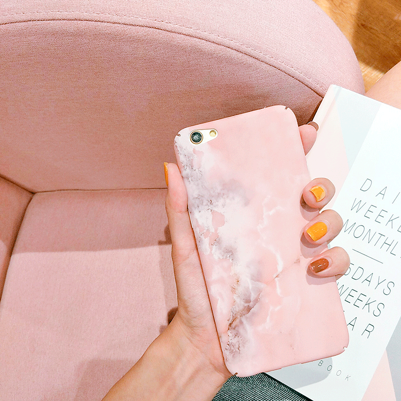 itGirl Shop PASTEL PINK MARBLE IPHONE CASE
