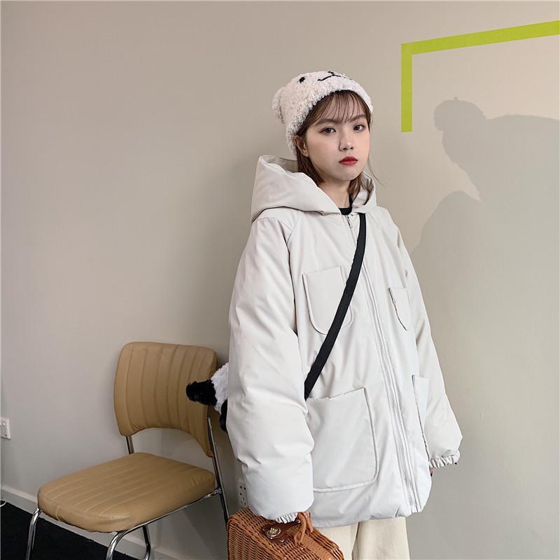 itGirl Shop - Aesthetic Clothing -Puff Padded Solid Colors Hooded