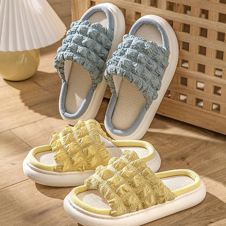Aesthetic Clothing itGirl Shop Puffy Soft Aesthetic Comfy Canvas Slippers