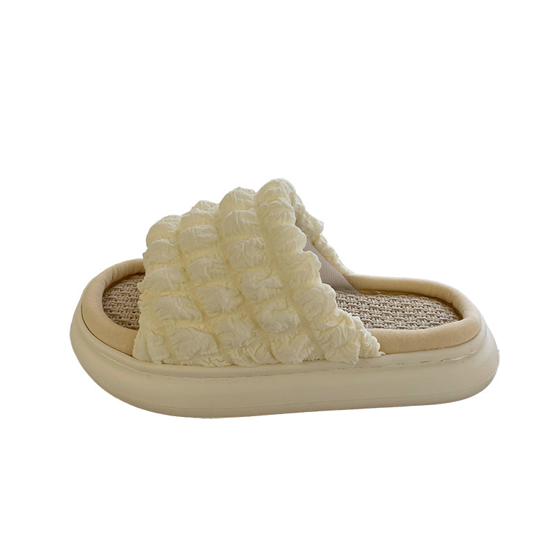 Aesthetic Clothing itGirl Shop Puffy Soft Aesthetic Comfy Canvas Slippers