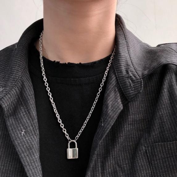 2020 Fashion Trend Thick chains punk padlock necklaces for women