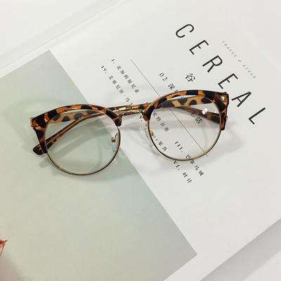 itGirl Shop ROUND CAT CLEAR TRANSPARENT SHADES GLASSES