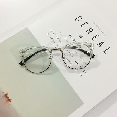 itGirl Shop ROUND CAT CLEAR TRANSPARENT SHADES GLASSES
