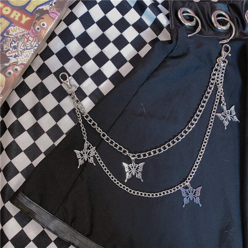 Silver Butterfly Lightning Street Fashion Waist Chains