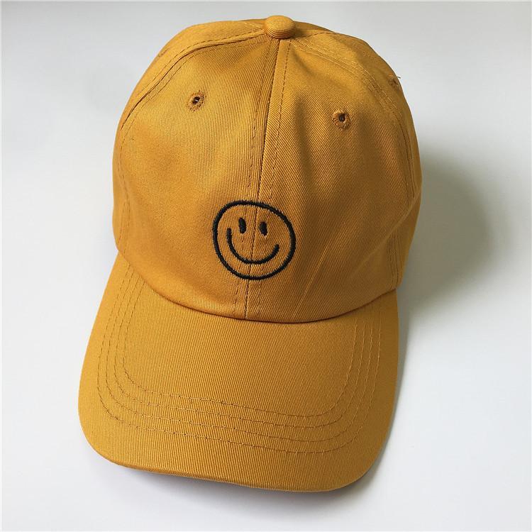 itGirl Shop SMILE FACE EMBROIDERY TUMBLR AESTHETIC COLORFUL CAP