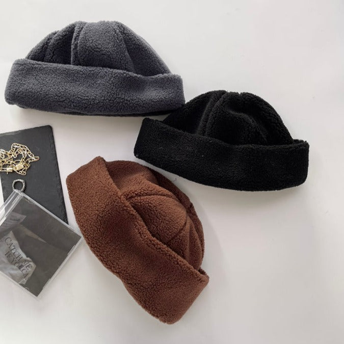 Aesthetic Clothing itGirl Shop Soft Aesthetic Solid Colors Warm Fluffy Fisherman Hat