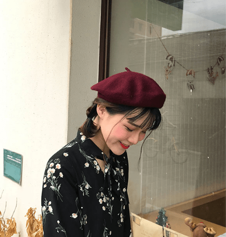 itGirl Shop - Aesthetic Clothing -Soft Fluffy Thin French Style Beret