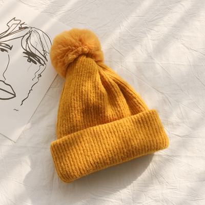 itGirl Shop SOLID COLORS DUAL USE KNITTED POMPOM BALL SCARF BEANIE