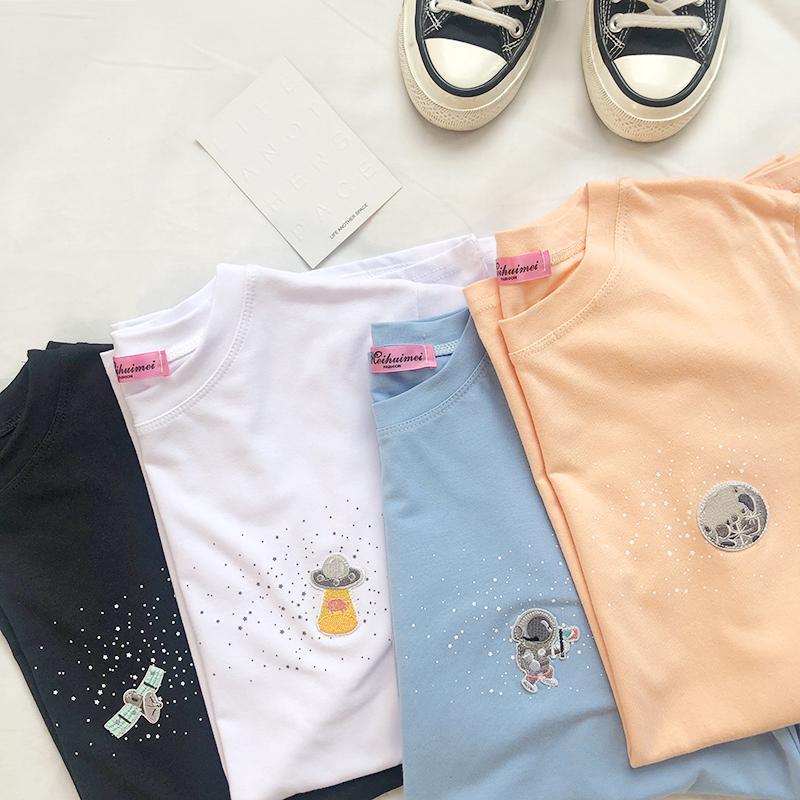 itGirl Shop - Aesthetic Clothing -Space Theme Small Embroidery