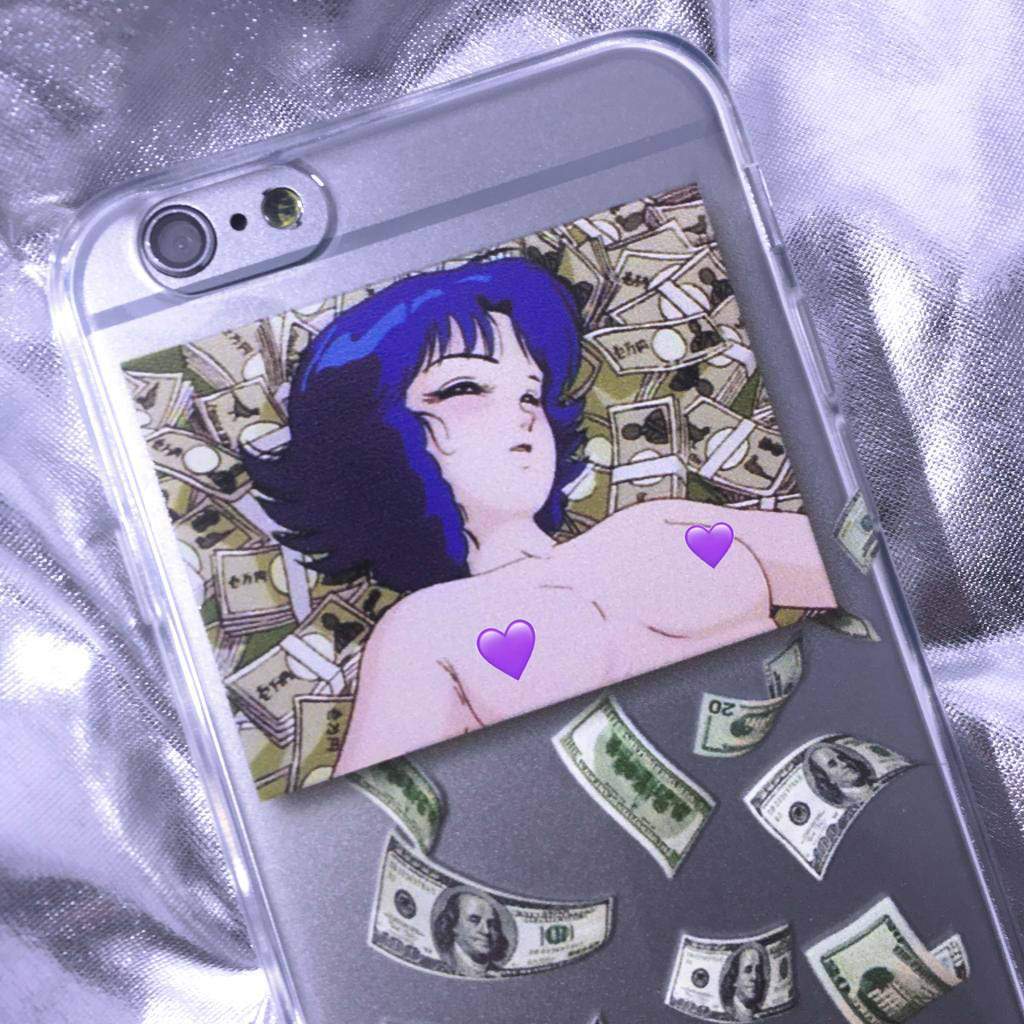 itGirl Shop TRANSPARENT ANIME RICH GIRL IPHONE COVER CASE