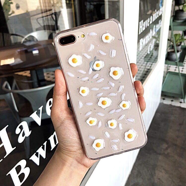 itGirl Shop TRANSPARENT BREAKFAST EGG RICE IPHONE COVER CASE