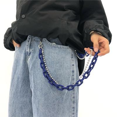 Transparent Double Bead Neon Color Waist Chains
