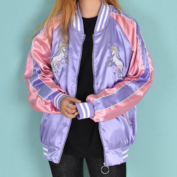 itGirl Shop - Aesthetic Clothing -Unicorn Embroidery Blazer Jacket