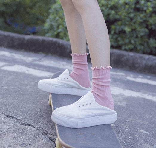 itGirl Shop - Aesthetic Clothing -Wavy Edge High Ankle Easy Colors