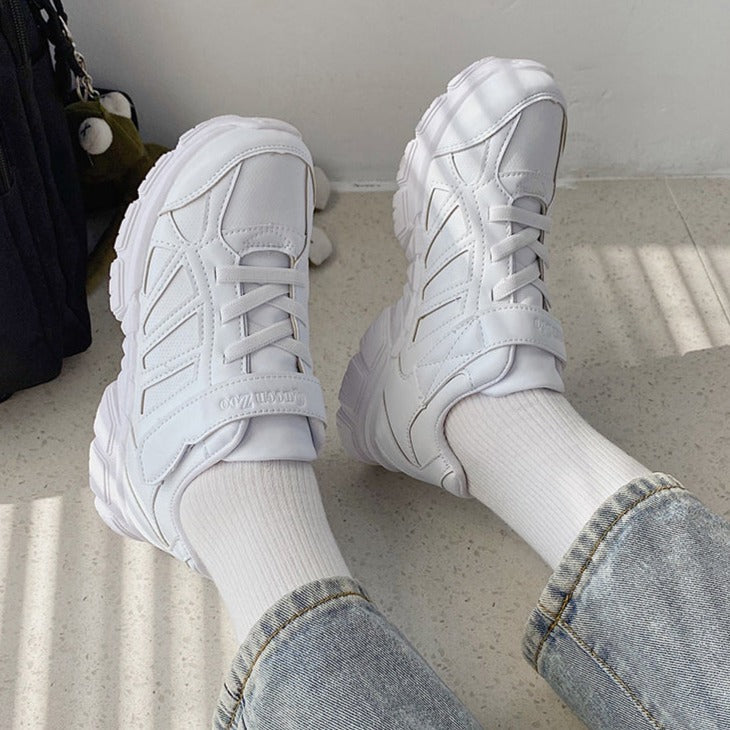 Aesthetic Clothing itGirl Shop White And Pink Version Sportish Mesh Run Sneakers