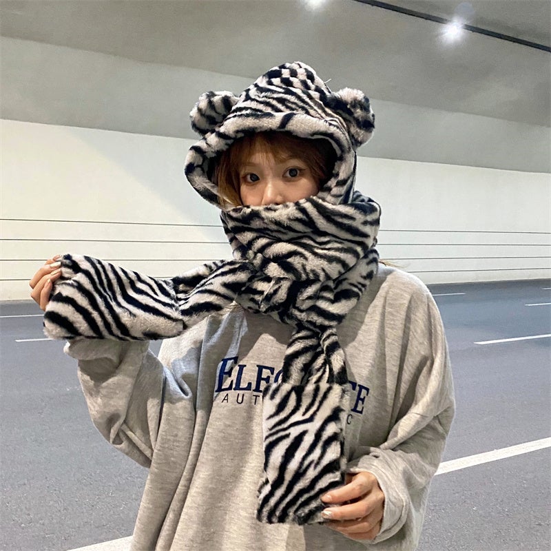 スーパー 【BoTT / ボット】Zebra Hood Scarf - 小物